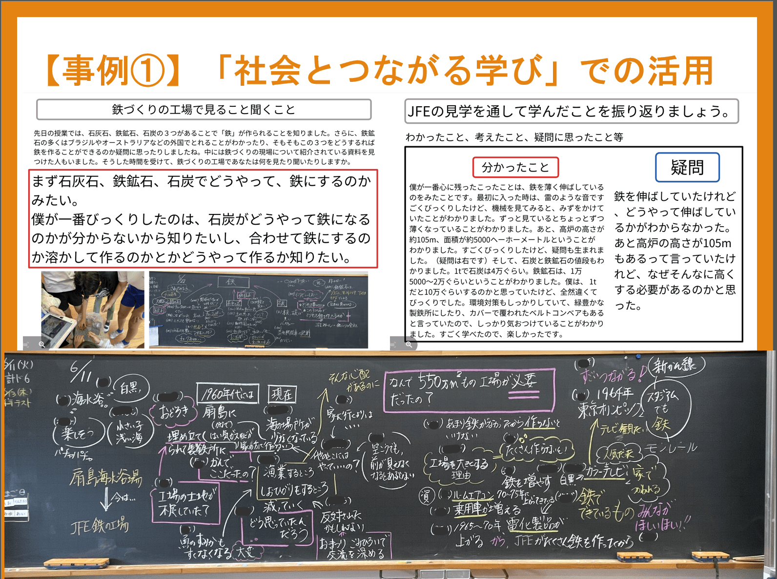 「社会とつながる学び」での活用事例